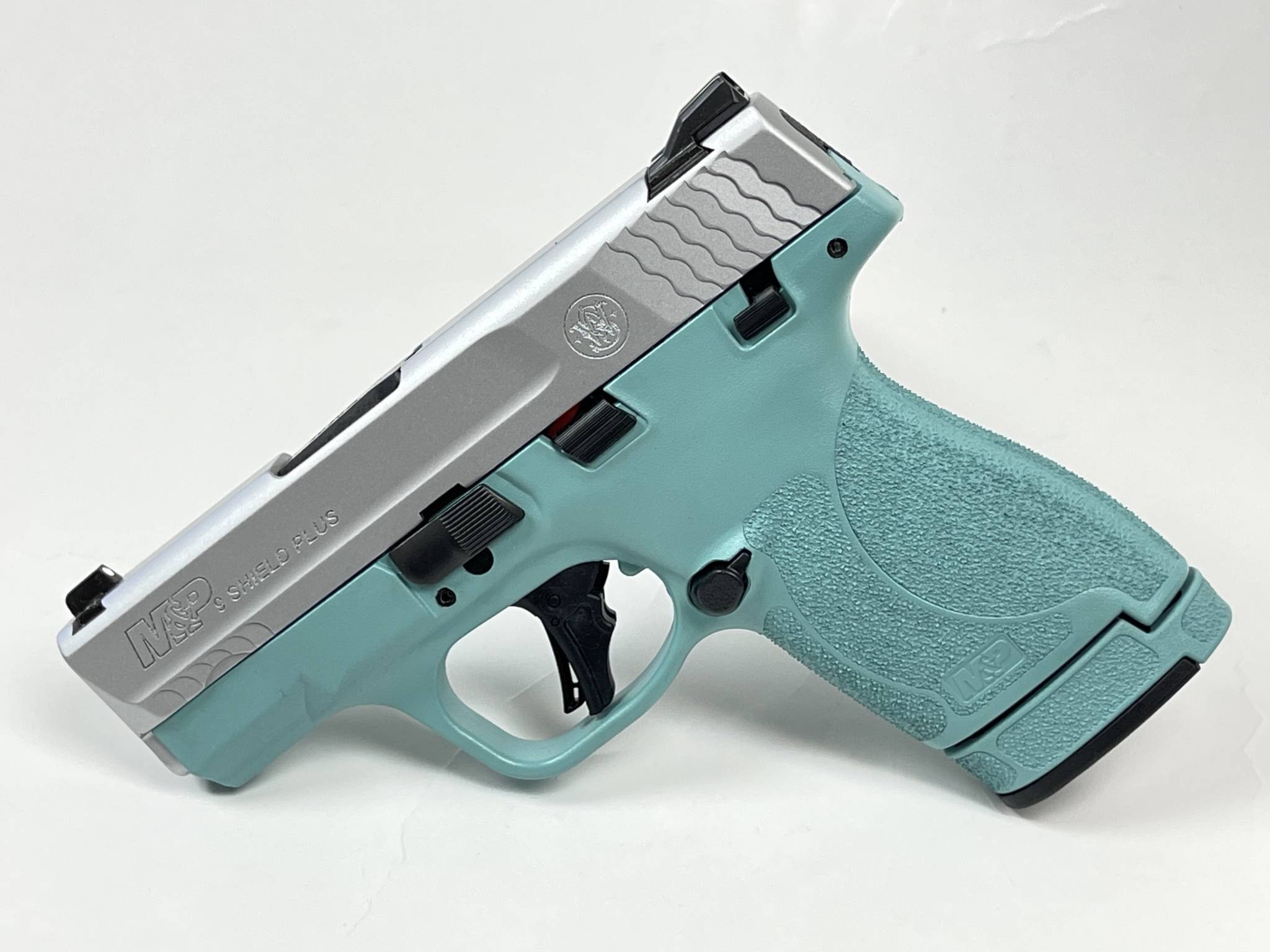 Diamond Blue & Stainless Smith & Wesson Shield Plus 9mm TZ Armory